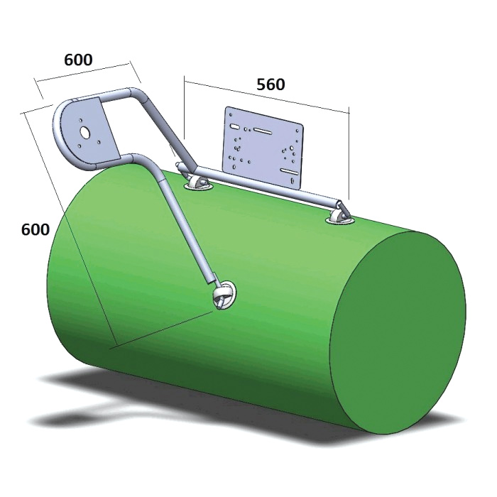 Стойка рулевая с креплением на баллон надувной лодки 25мм в Рязани