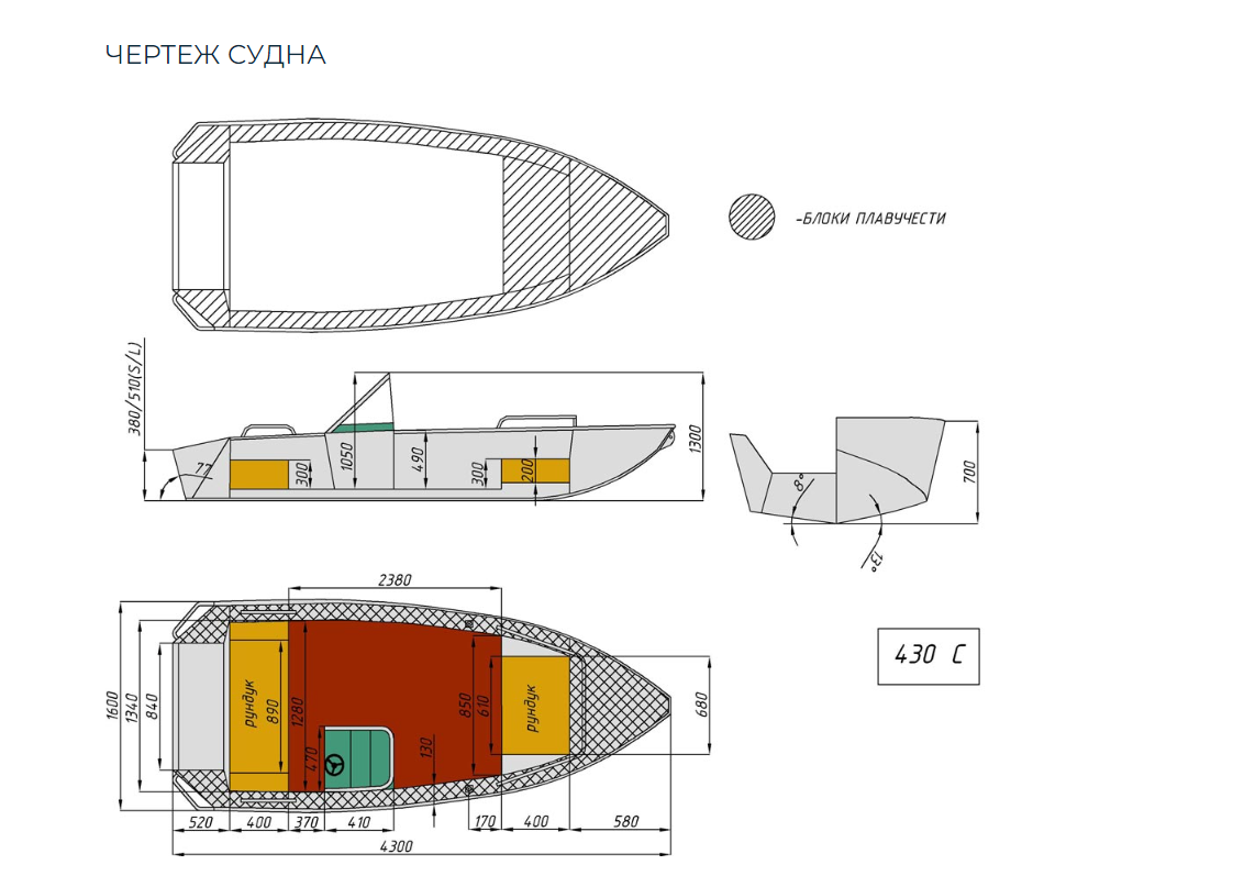 Алюминиевый катер Wyatboat-430 C в Рязани
