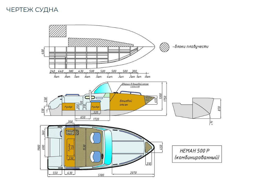 Комбинированный катер Neman-500 P в Рязани