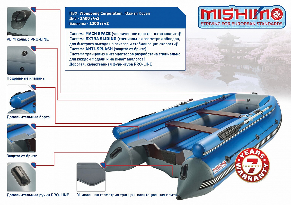 Лодка MISHIMO FAMILY LITE DF 400 в Рязани