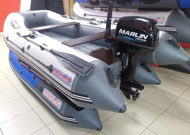 КОМПЛЕКТ ЛОДКА MISHIMO LITE 350 + МОТОР 9,8 Л.С. в Рязани