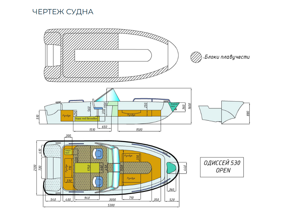 Стеклопластиковый катер Neman-530 Open в Рязани