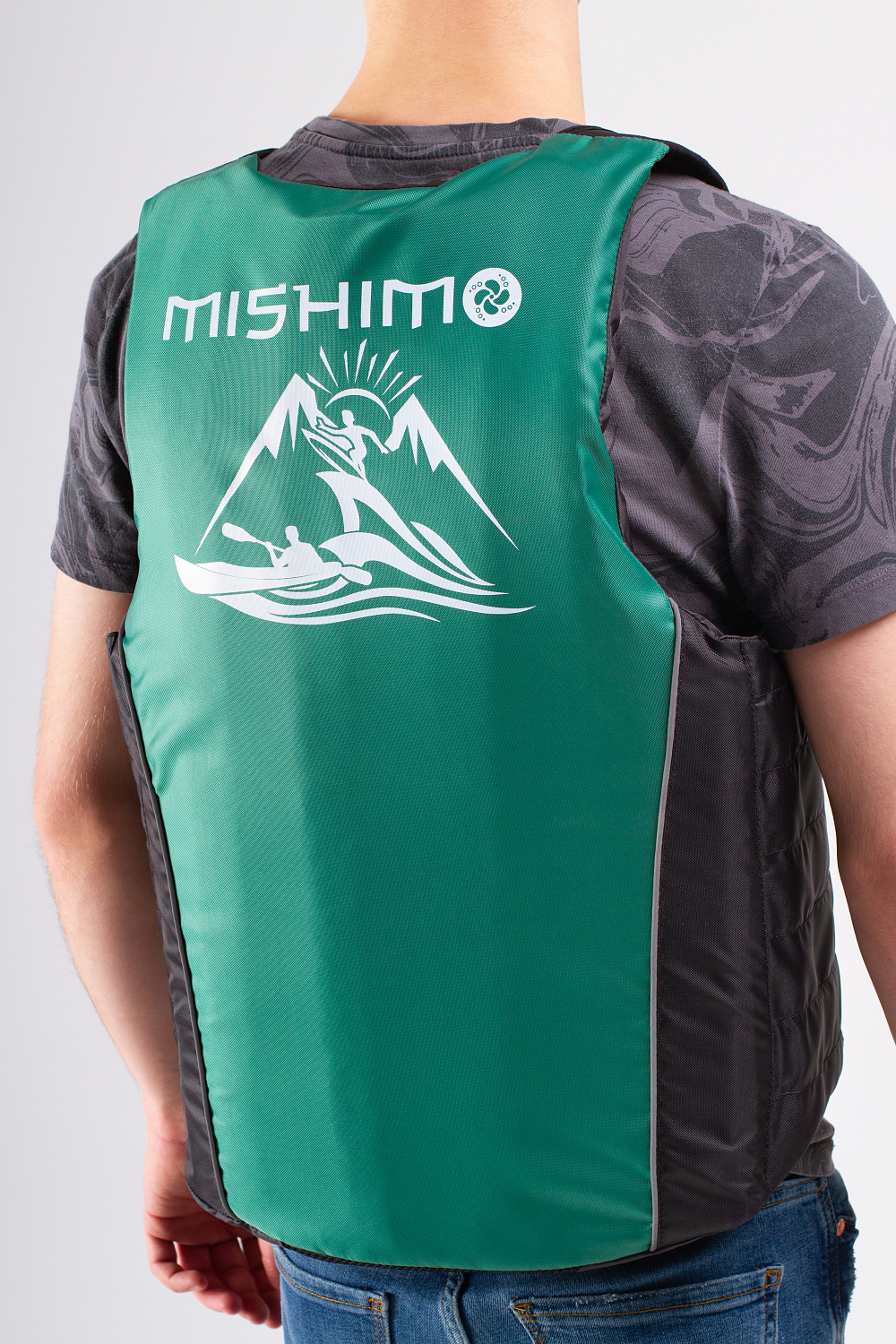 Жилет спасательный MISHIMO PRO Премиум качества Черно-зеленый в Рязани