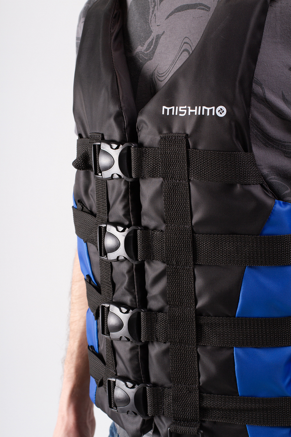 Жилет спасательный MISHIMO PRO Премиум качества Черно-синий в Рязани