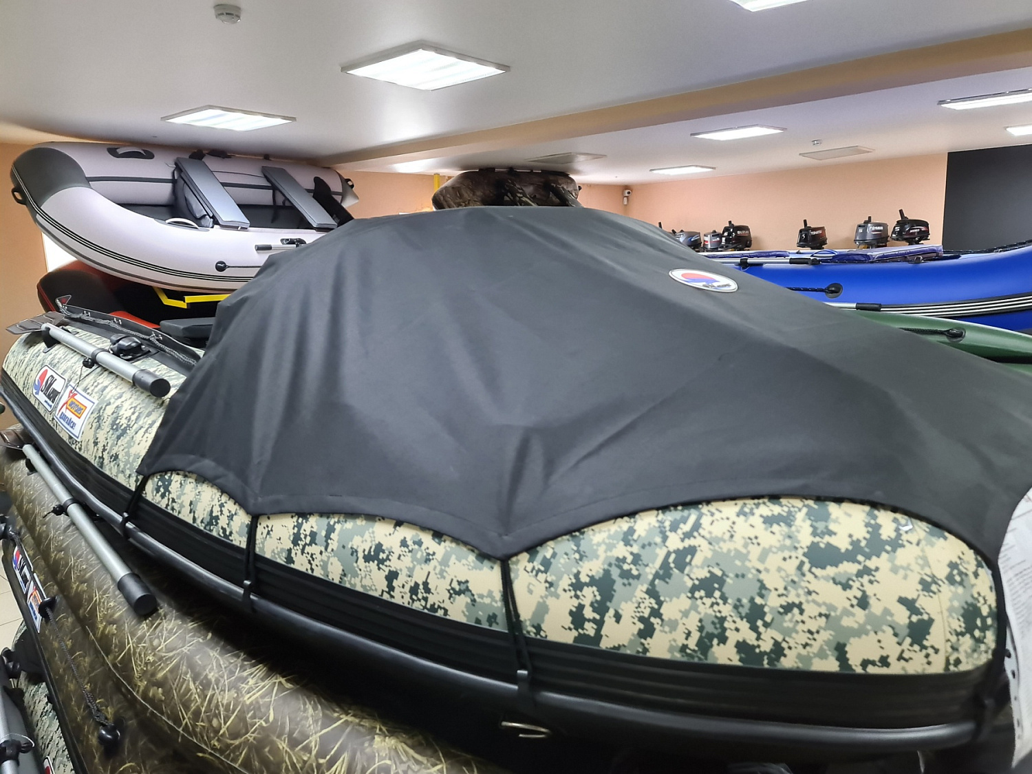 КОМПЛЕКТ НОСОВОГО ТЕНТА К ЛОДКЕ SMARINE AIR MAX 380 ЧЕРНЫЙ в Рязани